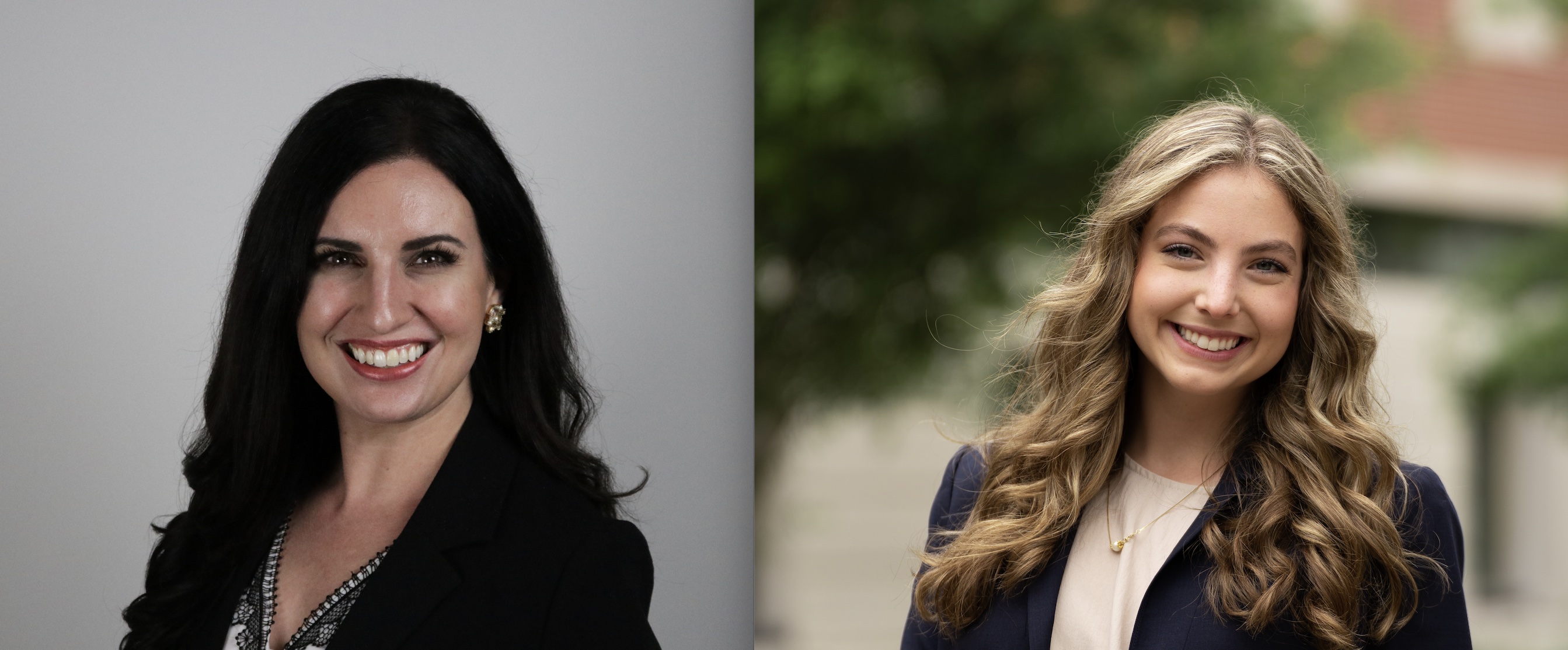 Laura Lalani (L) and Madeline Prescott (R)