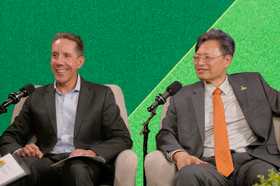 Graphic with image of Daniel Pack and Ryan Malone for Baylor Connections appearance