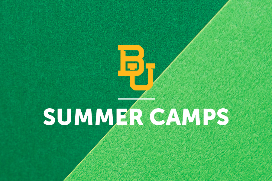 Baylor Connections graphic with "summer camps" text