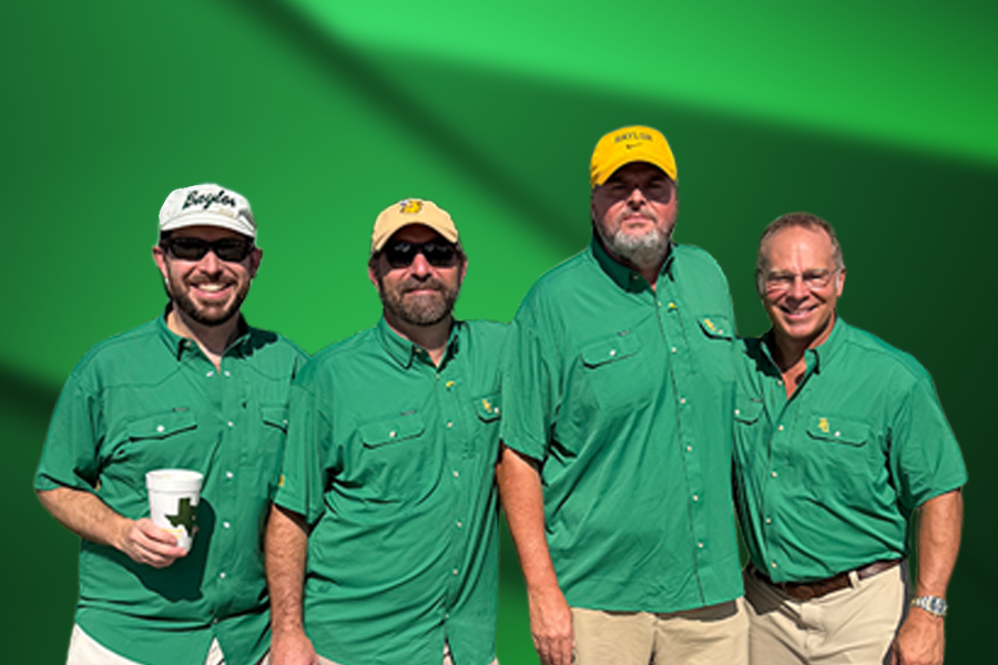 Image of The Corner Tailgate crew with Connections background